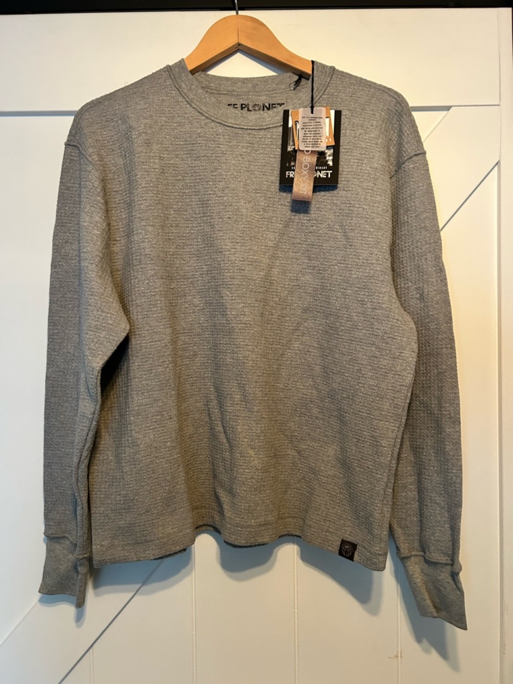 NWT long sleeve waffle knit men’s shirt size small